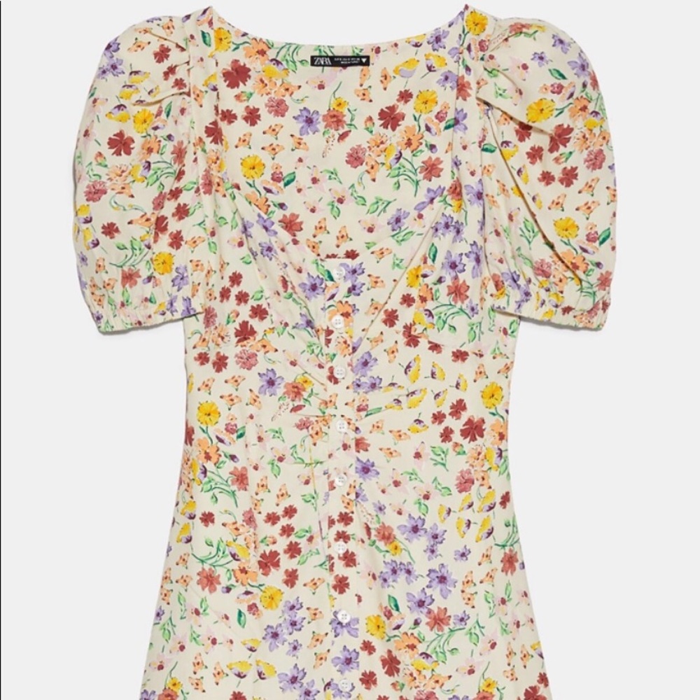 COPY - ZARA Mini floral dress